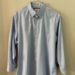Charles Tyrwhitt Blue and White Dress Shirt with Classic Elegance
